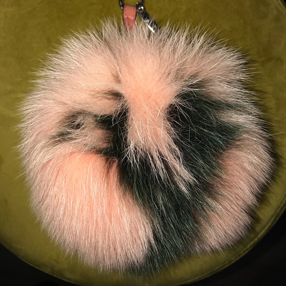 Fendi ABC fur Pom Pom large key bag charm - Picture 4 of 6